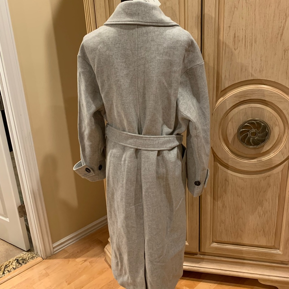 Zara Manteco Wool Blend Gray Coat Size Small NWT 2168/746 - Picture 8 of 9